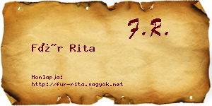 Für Rita névjegykártya