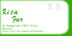 rita fur business card